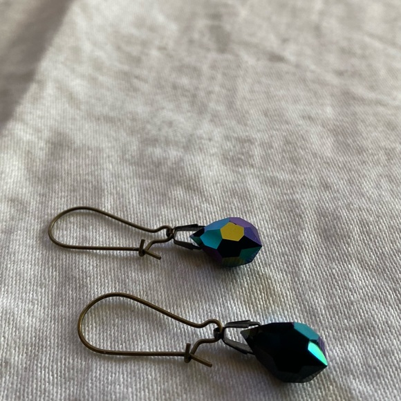 Iridescent Drop Earrings - Picture 6 of 7